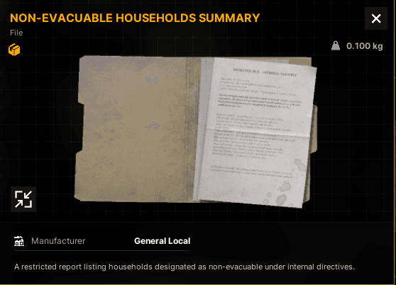 Non-Evacuable Households