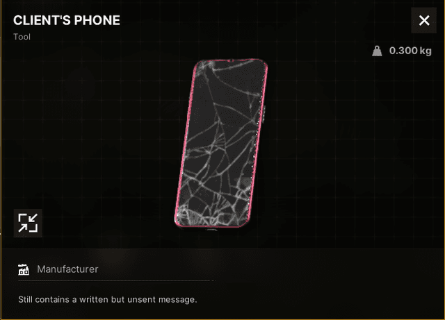 Client's Phone