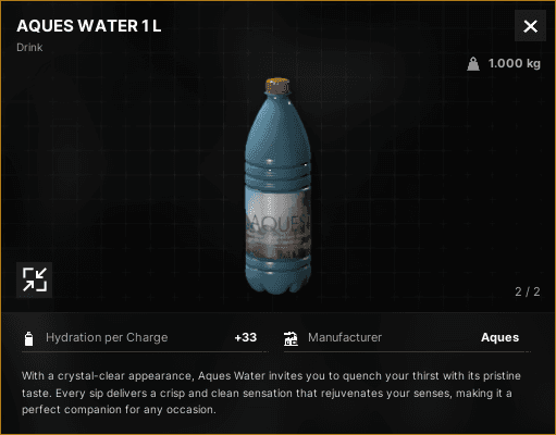 Aques Water 1 l
