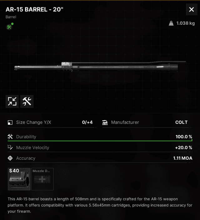 AR-15 Barrel - 20"