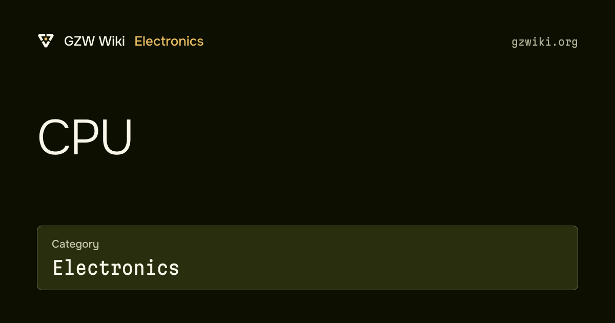 CPU · Item · GZW Wiki