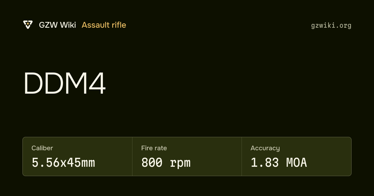 DDM4 · Weapon · GZW Wiki